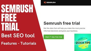 🆕 Semrush Free Trial review - Features - Advantages - free tools - Tutorial