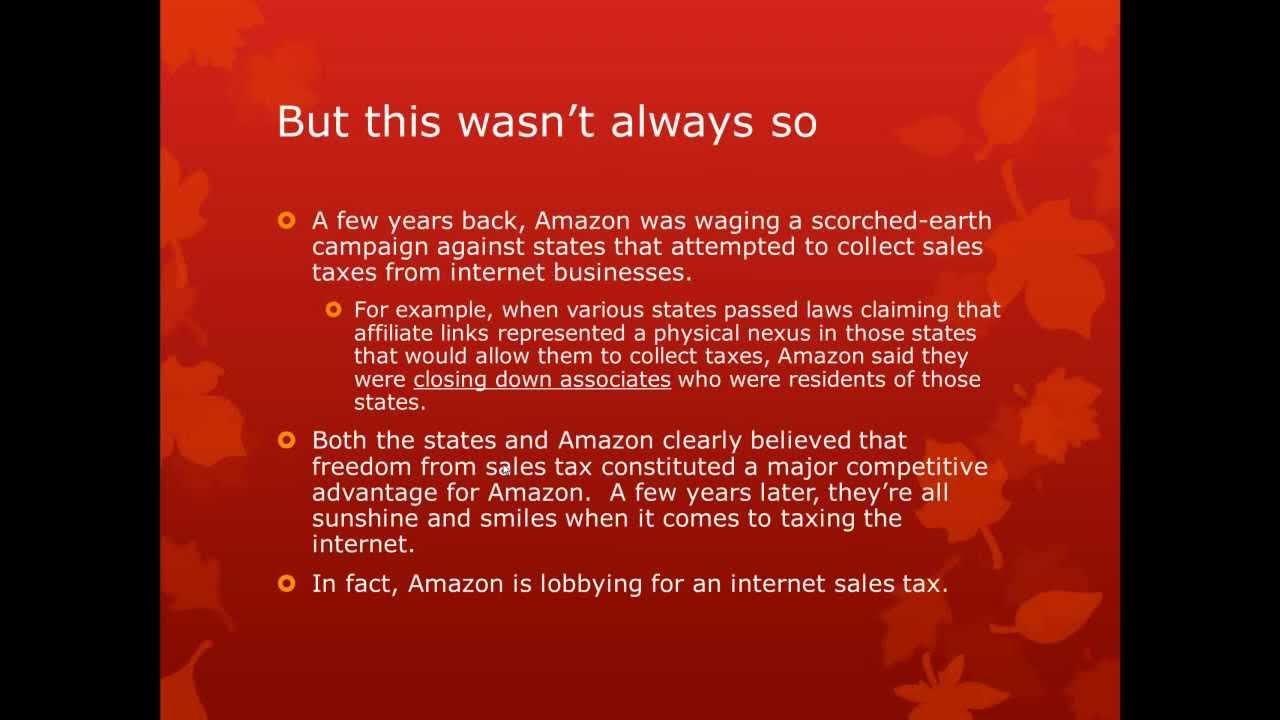 and the Marketplace Fairness Act YouTube