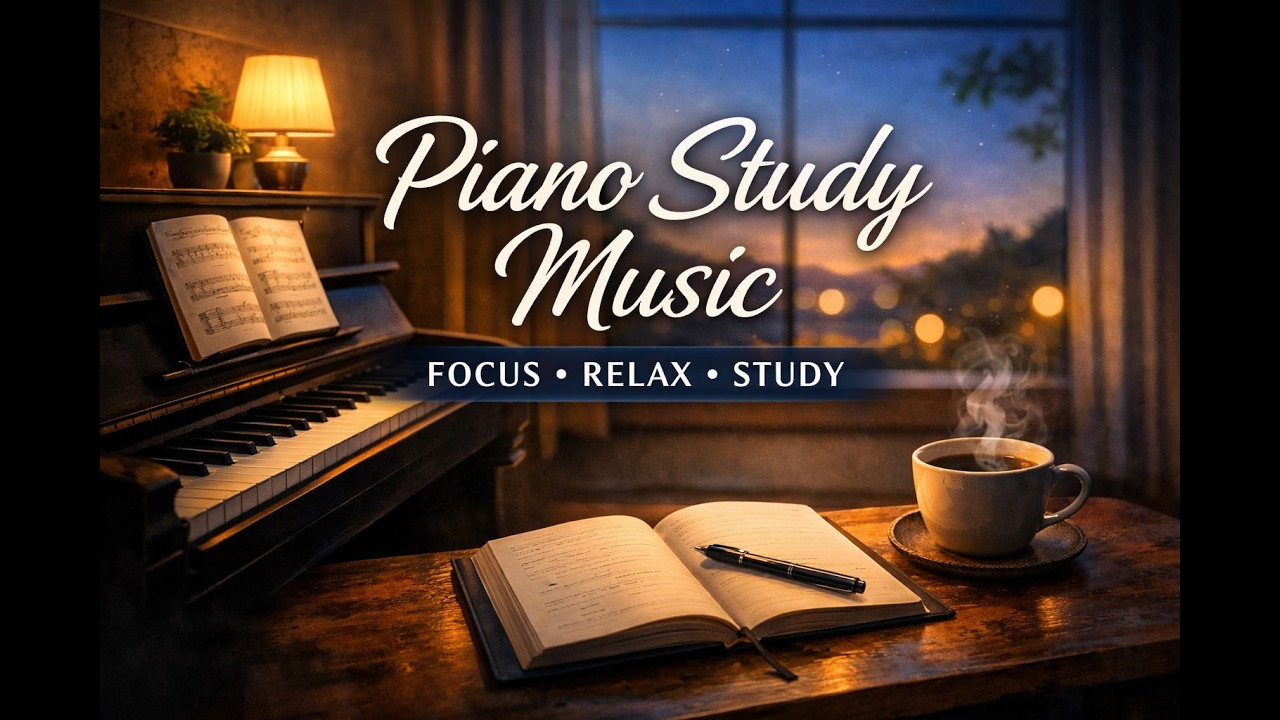 Calm Piano Study Music – Relaxing Focus Music for Studying & Working | Exam Study Session