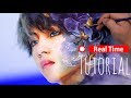 Watercolor Tutorial/BTS drawing/Taehyung-수채화 따라하기/뷔그리기