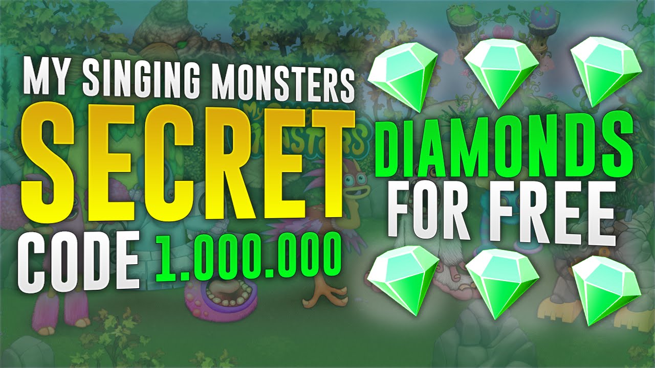 My Singing Monsters Secret Code 1 000 000 Diamonds Ios Android No Download Youtube