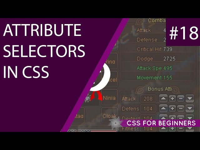 CSS Tutorial For Beginners 18 - Attribute Selectors