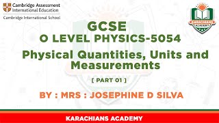 O Level Physics - 5054 Physical Quantities, Units and Measurements