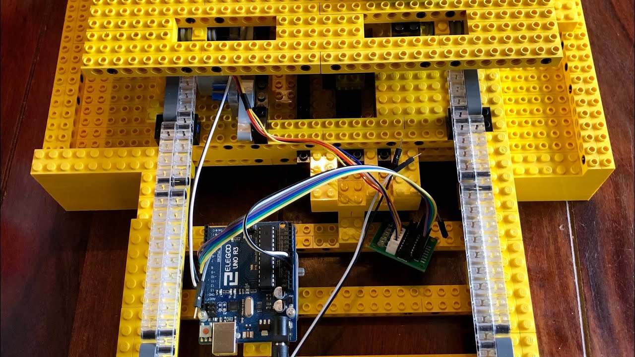 LEGO CNC Fräse Arbeitsbereich Funktionstest - YouTube