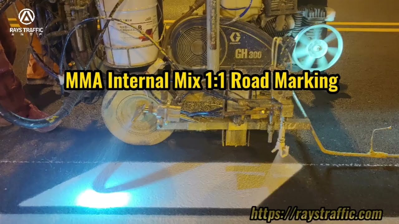MMA Internal Mix 1:1 Road Marking Machine-Rays Traffic Modified Graco 300MMA
