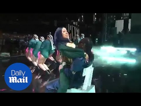 Cardi B gives Offset a lap dance during BET Awards performance