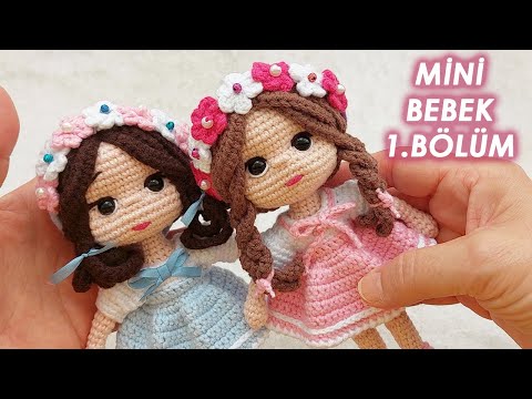 Amigurumi Mini bebek yapımı part1 (easy mini doll pattern)((Englishsubtitle)