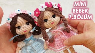 Amigurumi Mini bebek yapımı part1 (easy mini doll pattern)((Englishsubtitle)