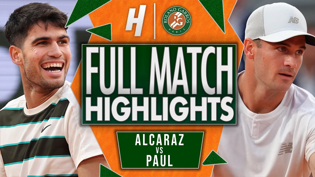 Carlos Alcaraz vs Tommy Paul - FULL Quarterfinal Highlights | Roland Garros 2025