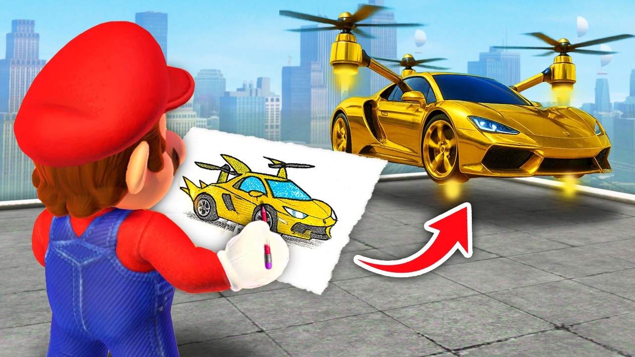 Mario Odyssey, but EVERYTHING I Draw COMES TO LIFE!