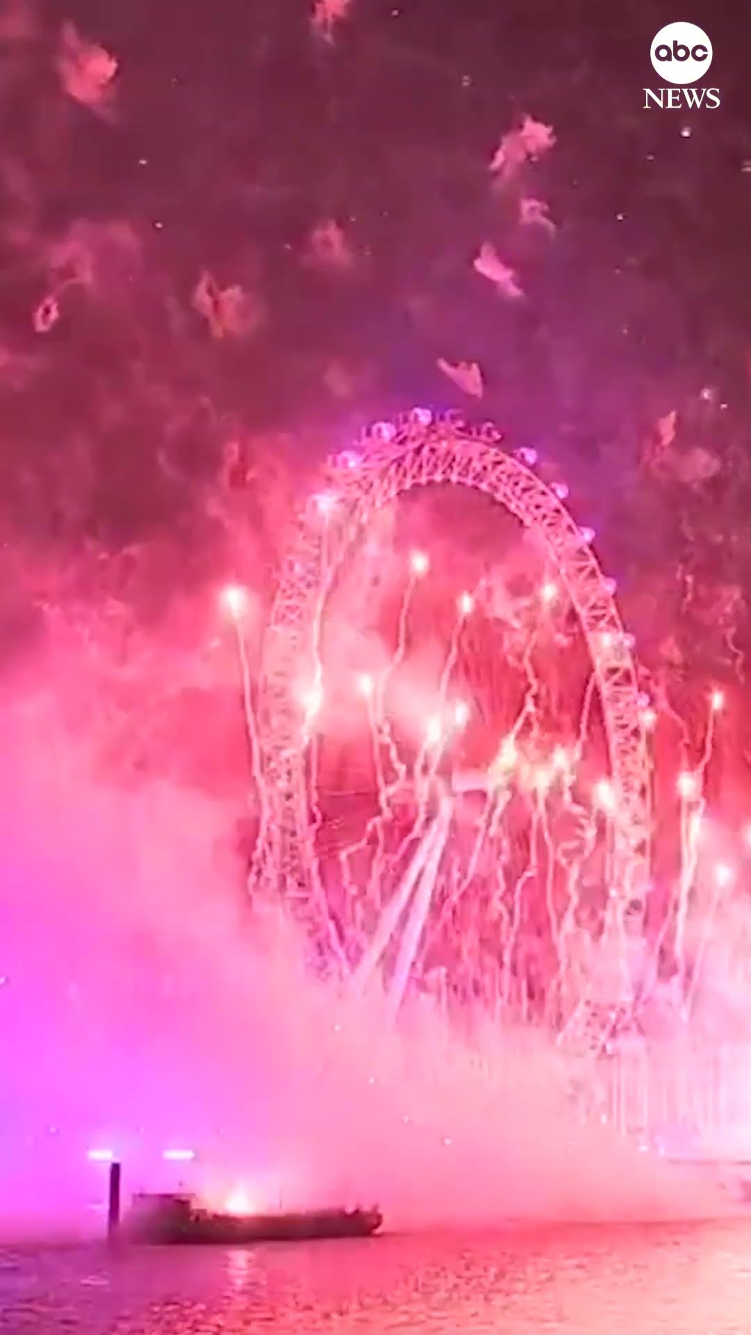 Dazzling fireworks display over London Eye to ring in the New Year