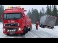 Heavy Recovery Volvo FH16 8x4 vs DAF Semitrailer - Sweden