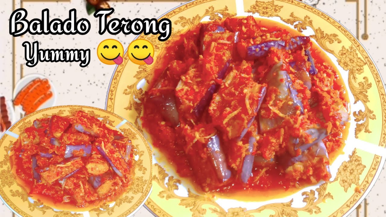 BALADO TERONG DAN UDANG REBON.MUDAH DAN SIMPEL TAPI SANGAT NIKMAT 