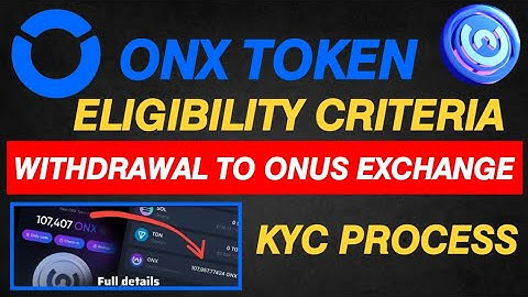 Onus Tap Bot Withdrawal Method || How to Withdraw ONX Token to Onus Exchange | ONX Token