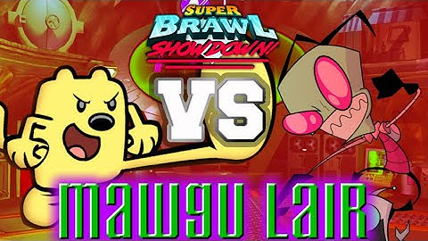 Wubbzy vs Invader Zim | Super Brawl Showdown v0.3.0b Full Match Gameplay