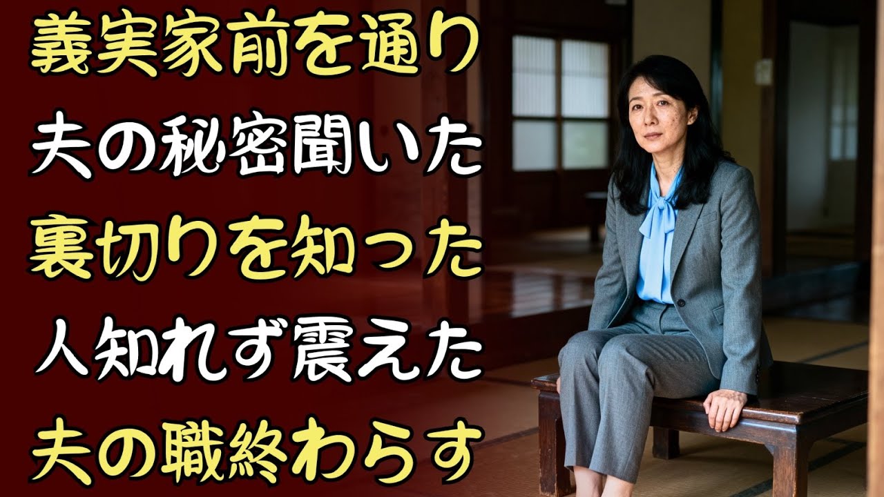 義理の両親の部屋を通りかかったとき、夫の秘密を耳にした。翌日、私は彼のキャリアを地面に埋めることを決心した。