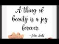 A THING OF BEAUTY IS A JOY FOREVER BY -- JOHN KERTS #thebrainscoop