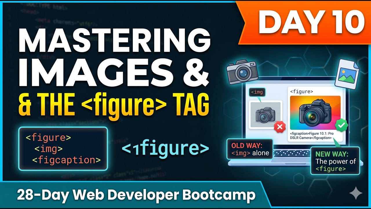 Day 10: Mastering Images & The figure Tag | 28-Day Web Developer Bootcamp