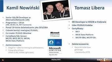 SQLDay 2015 | DEV | Wyszukiwanie pełnotekstowe w SQL Server - Kamil Nowiński, Tomasz Libera