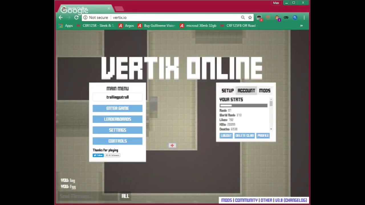 vertix.io Live Stream with mods searching for fakes and annoying people
