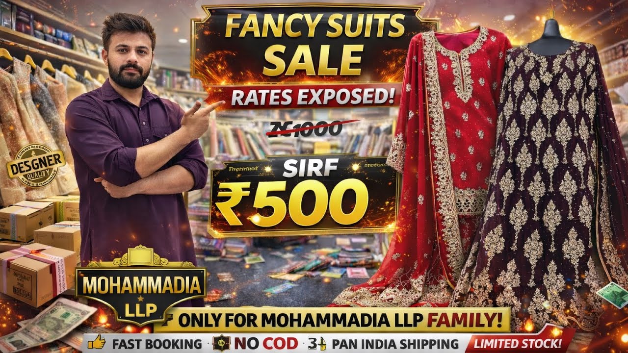 ₹1000 Ka Fancy Suit Ab Sirf ₹500 😱 | Wholesale Rate Exposed | Eid Special Sale 2026