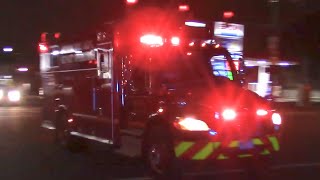 SUPER RARE Newark Fire Dept Hazmat Mobile Lab Unit And Quick Attack with Light Tower Responding
