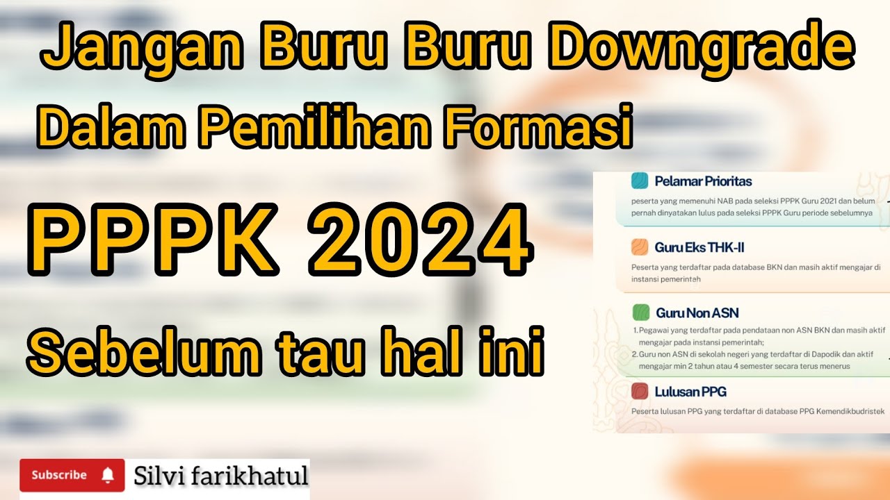 JANGAN BURU BURU DOWNGRADE DALAM PEMILIHAN FORMASI PPPK 2024 SEBELUM jangan-buru-buru-downgrade-dalam-pemilihan-formasi-pppk-2024-sebelum