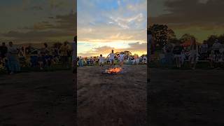 Who Can JUMP Higher Over the Bonfire?!😱👀🔥 #shorts #bonfire #jump #sunset #summersolstice #latvian