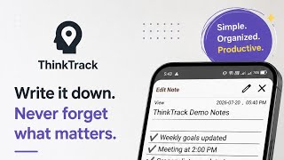 Organize Your Grocery List & Notes with ThinkTrack #note_pad #ThinkTrack #todo  screenshot 5