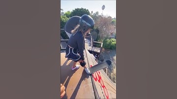 Thumbnail of When Tony Hawk helped Sky Brown to face her fear and go down the mega ramp ❤️👏 | #shorts