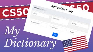 My Dictionary (CS50 Final Project)