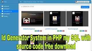 Id Generator System in PHP my SQL with source code free download