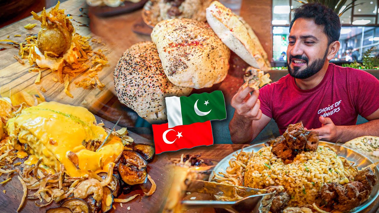 ⁣Pakistanis trying TURKISH Food yummy 😋 (Maza Aa Geya) Baklava with Ice Cream, Beef & Rice, Beef 