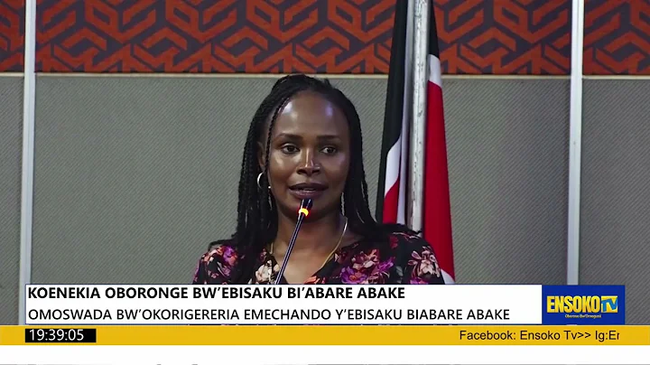 KOENEKIA OBORONGE BW’EBISAKU BI’ABARE ABAKE