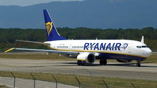 4K | RARE Ryanair Boeing 737-8200 MAX takeoff at Geneva/GVA/LSGG