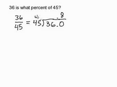 Find the Percent Given Two Numbers - YouTube