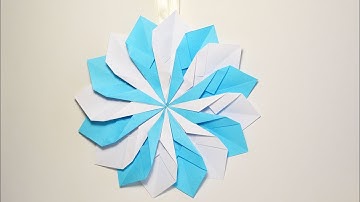 Easy Colored Snowflake Paper Origami Tutorial DIY