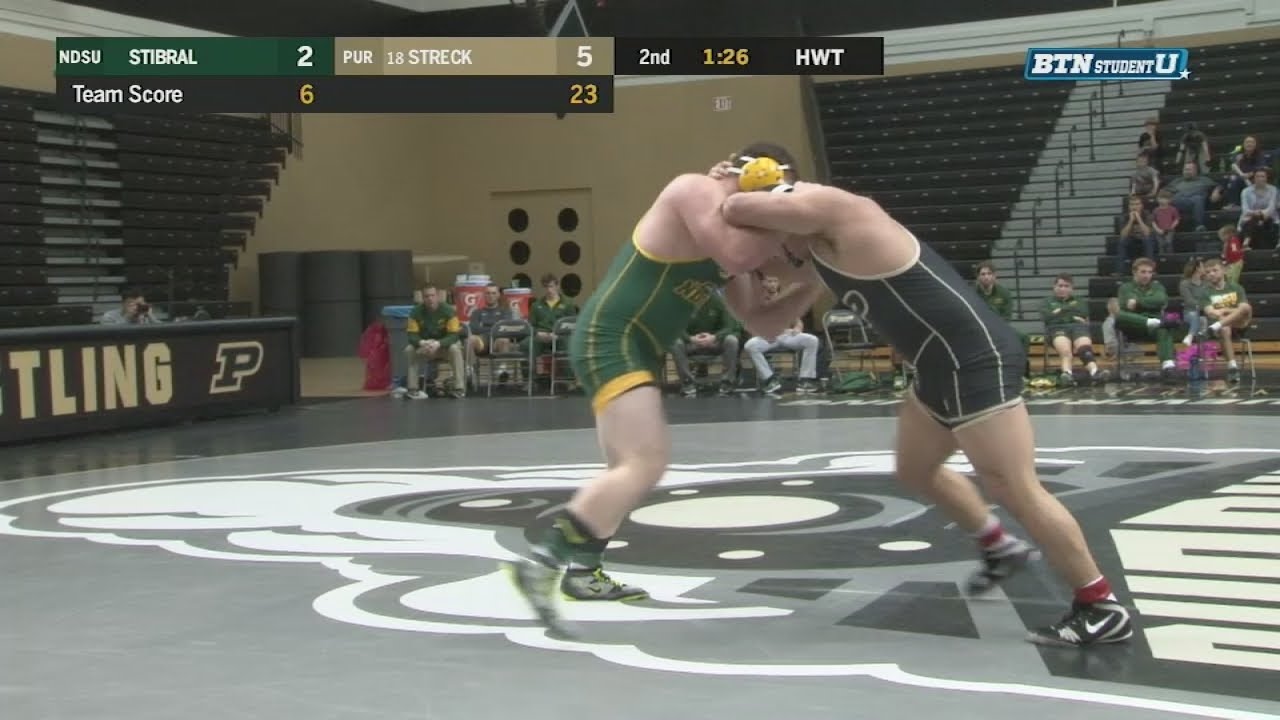Big Ten Wrestling: Heavyweight - ND State's Dan Stibral vs. Purdue's Shawn Streck