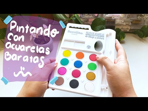 PINTANDO CON ACUARELAS BARATAS  ?
