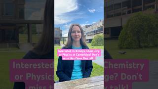 Interested in studying Biology, Chemistry or Physics at Cambridge? Don't miss this talk!