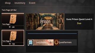 Gunz (Steam) Prison Quest Level 4 (No glitch) DUO
