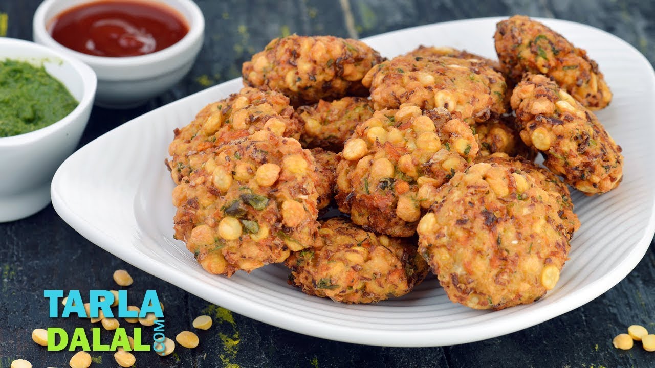 कैबेज वड़ा Cabbage Vadas by Tarla Dalal YouTube