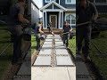 Amazing Yard Upgrade With a Modern Stone Walkway.
