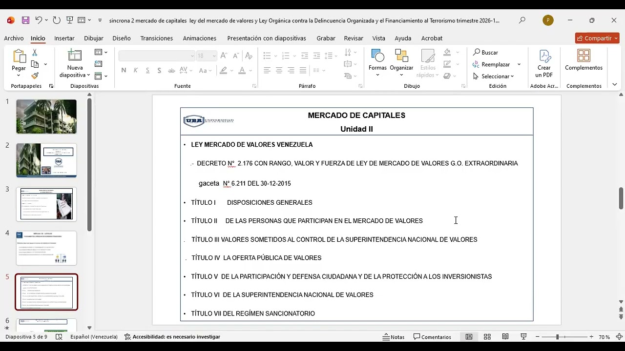 . Aspectos jurídicos del mercado de Valores  Venezolano. Profesora Pilar Herrera s.