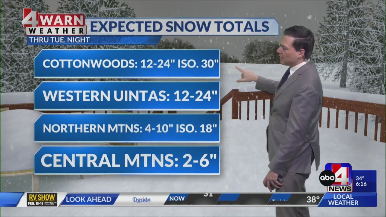Storms roll into Utah on Monday with valley rain, mountain snow - YouTube