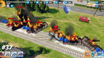 Derailed Hazardous Materials Train | Emergency HQ Gameplay #37 | FireFighter Rescue Strategy Games
