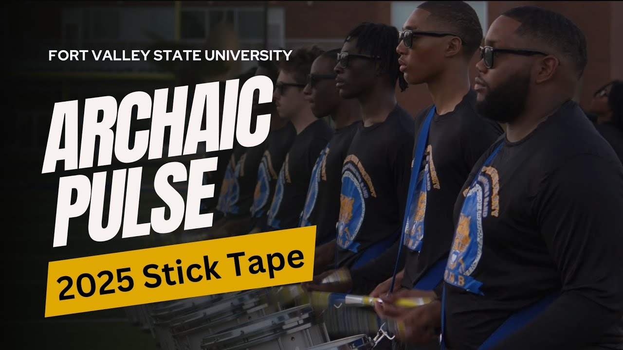 Stick Tape - 2025 Fort Valley State University Drumline "Archaic Pulse" | 4K 2160p 🔥🎥🎬‼️