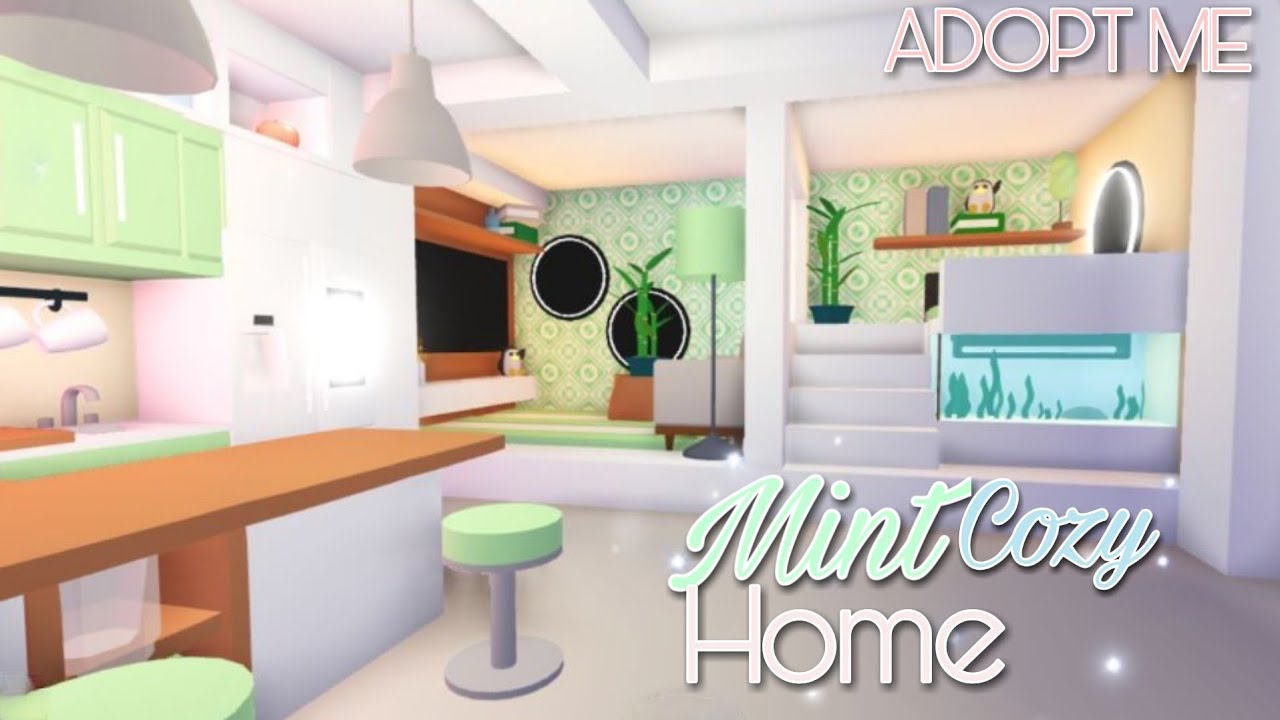 Mint Cozy Home ???? | Adopt Me Speed Build! Roblox - Youtube