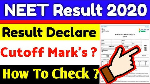 neet result 2020 kaise dekhe || neet result 2020 |how to check neet result 2020 || Result Declare
