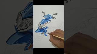 Drawing Honda Dio Scooty